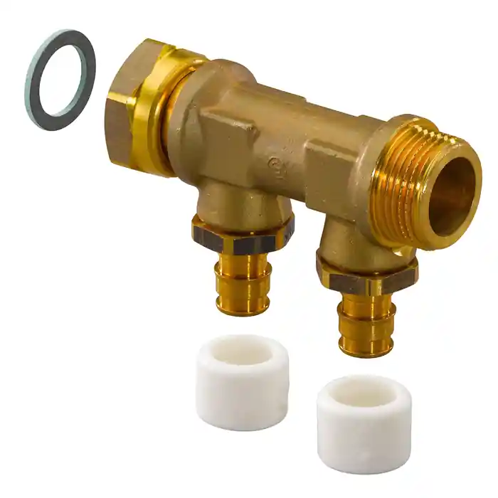 Erbjudande Uponor Q&E Fördelare utv-löpmutter DR 1xG20/2x15x2,5