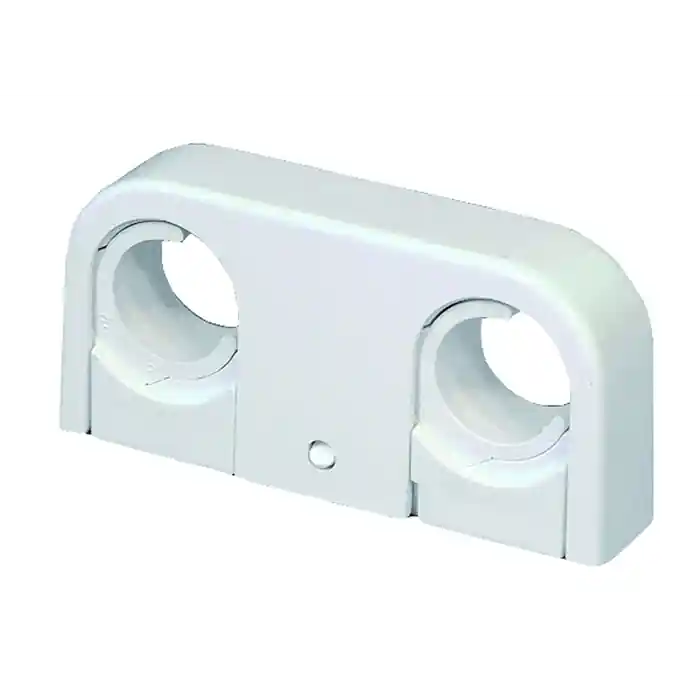 Purus Rörklamma dubbel 60 c/c 22-28 vit Endast denna vecka