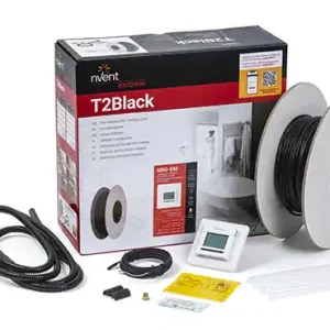 Lägg i varukorgen T2Black-12 Golvvärmekabel med termostat