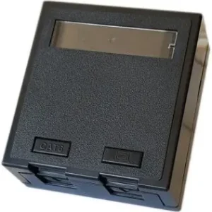 Kundfavorit Svart Uttagsbox Keystone 2st RJ45 utvändigt montage