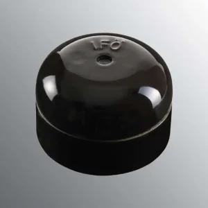 Kulodosa Porslin rund 55mm svart Sista chansen