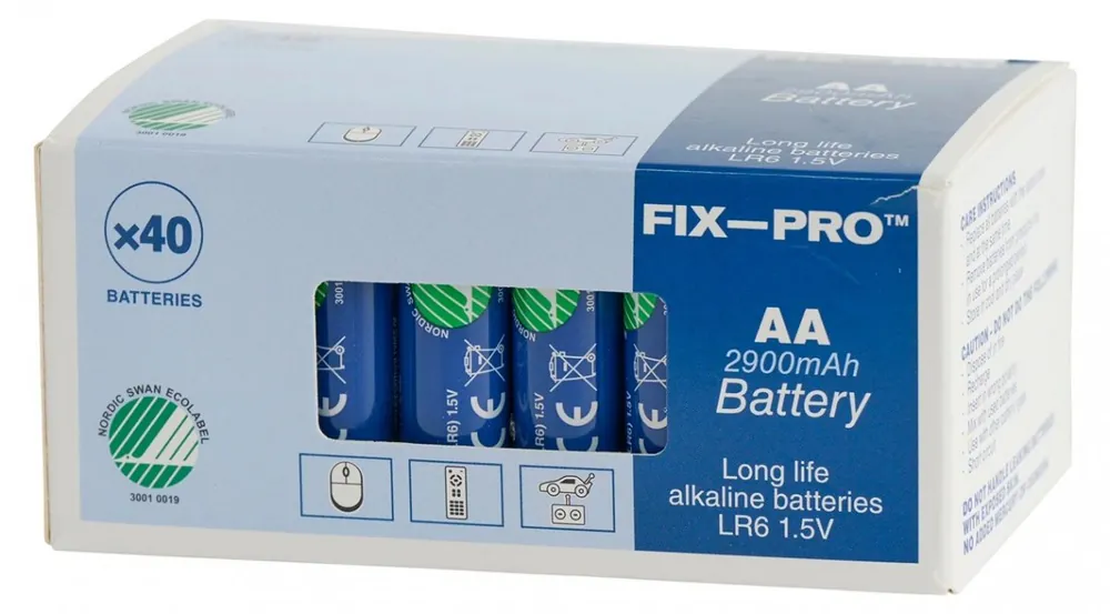 AA / LR6 Batteri 1,5V Alkaline 40-pack Handla nu