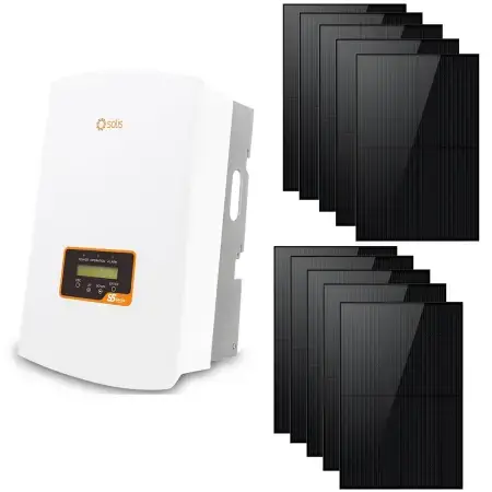 Aurinkopanel 405W Longi 10st och Inverter Solis S5 6kW Reapris