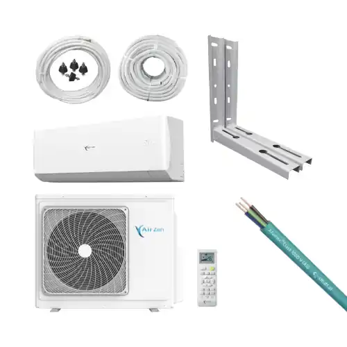 Outlet Luftkonditionering med installationskit 5 meter AirZen 3,5 kW 12000 BTU