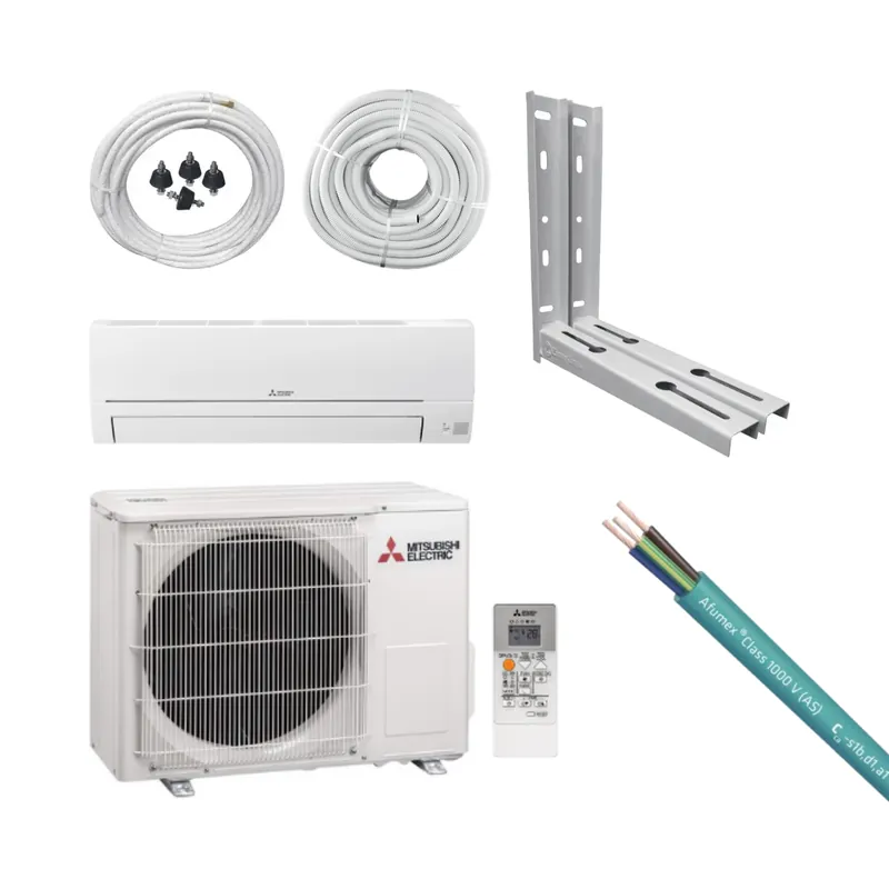 Rabatter Luftkonditionering med installationskit 5 meter Mitsubishi MSZ-HR35VFK 3,5 kW 12000 BTU