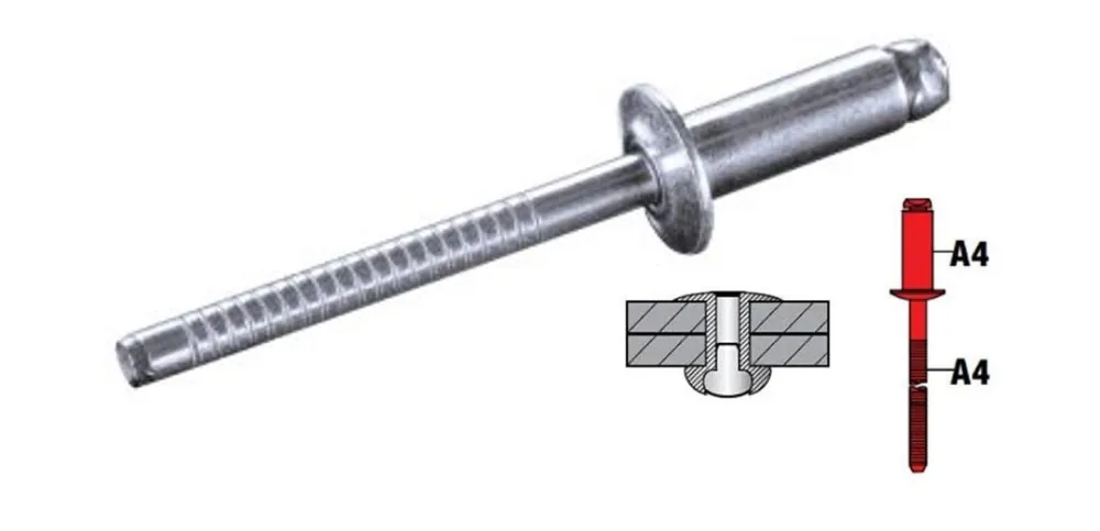 Sänkt pris Popnit RF syrefast 4,0 mm x 13 mm 500 st, GOEBEL