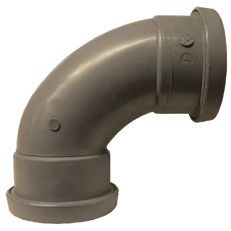 Begränsat antal Långböj 90° med 2 muffar PP/HT 50 mm, Nordic Pipelife