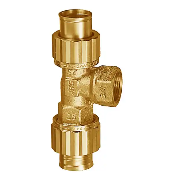 Kundfavorit T-rør med innvendig gjenge, Sanipex 25 mm x 3/4 x 25 mm