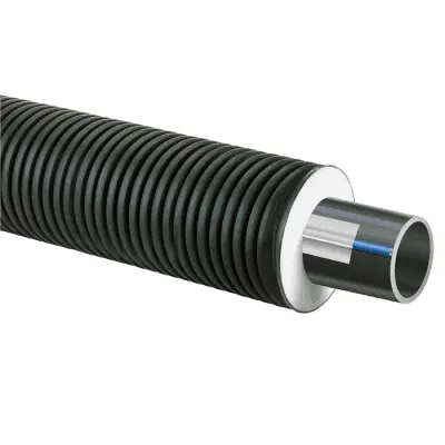 Endast denna vecka Kallvattenrörskulvert PexFlex Blue PE100 50/125 mm med värmekabel (metervara), Rauheat