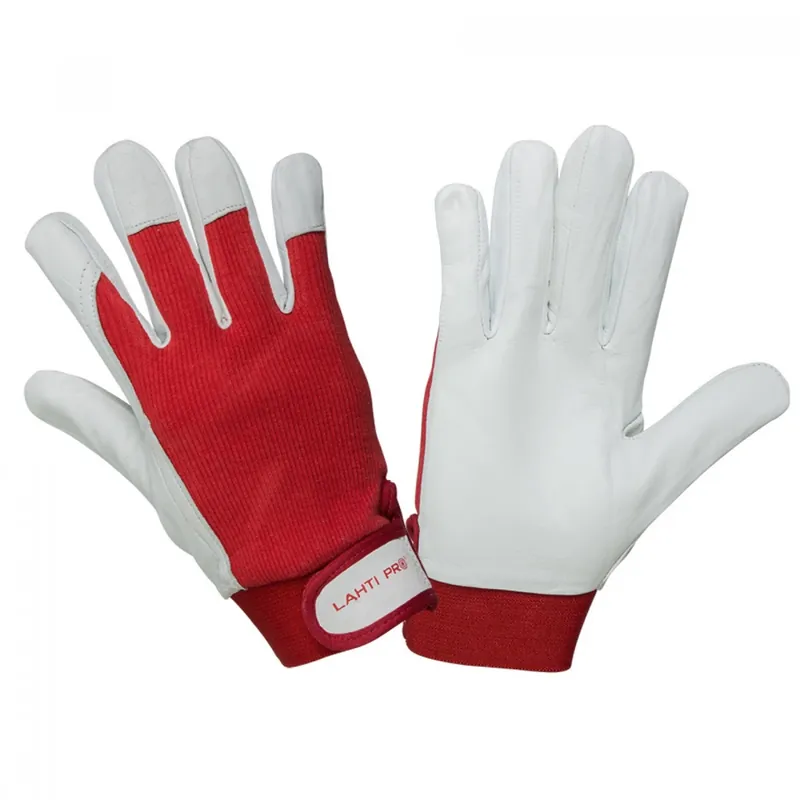 Handskar, st. 9, äkta getkinn, bomull, spandex, CE, EN 420, EN 388 (2122), LAHTI PRO L2702 Köp online