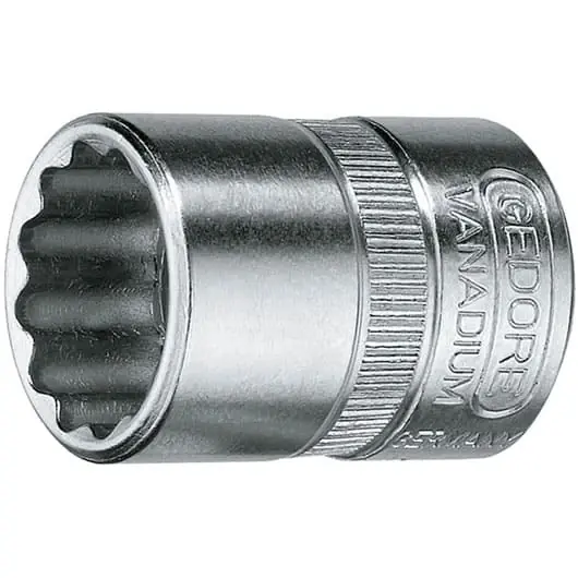 I lager Hylsa 12-kantig 1/4" UD, 4-14 mm Gedore